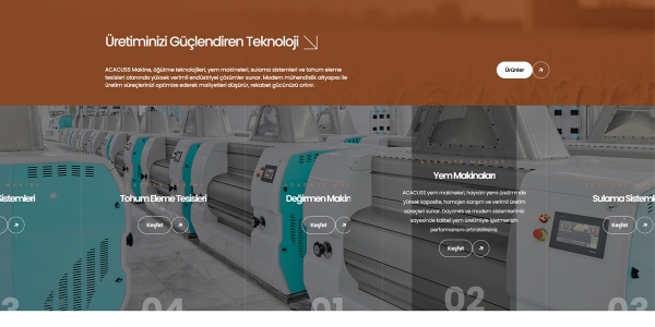 Acacuss Değirmen Makineleri - Konya Web Tasarım Web Sitesi