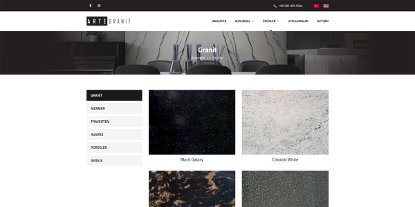 Arte Granit - Konya Web Tasarım Web Sitesi