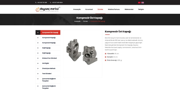 Dayanç Metal - Konya Web Tasarım Web Sitesi