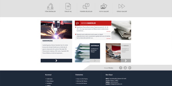 Gaztek Makina - Konya Web Tasarım Web Sitesi