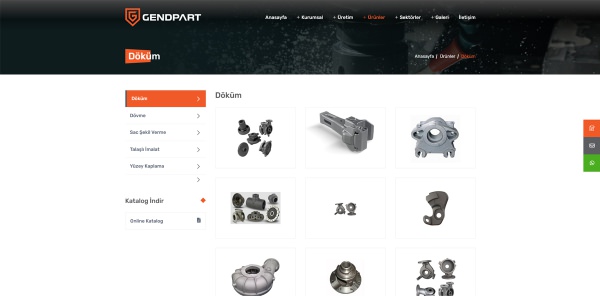 Gendpart Döküm - Konya Web Tasarım Web Sitesi