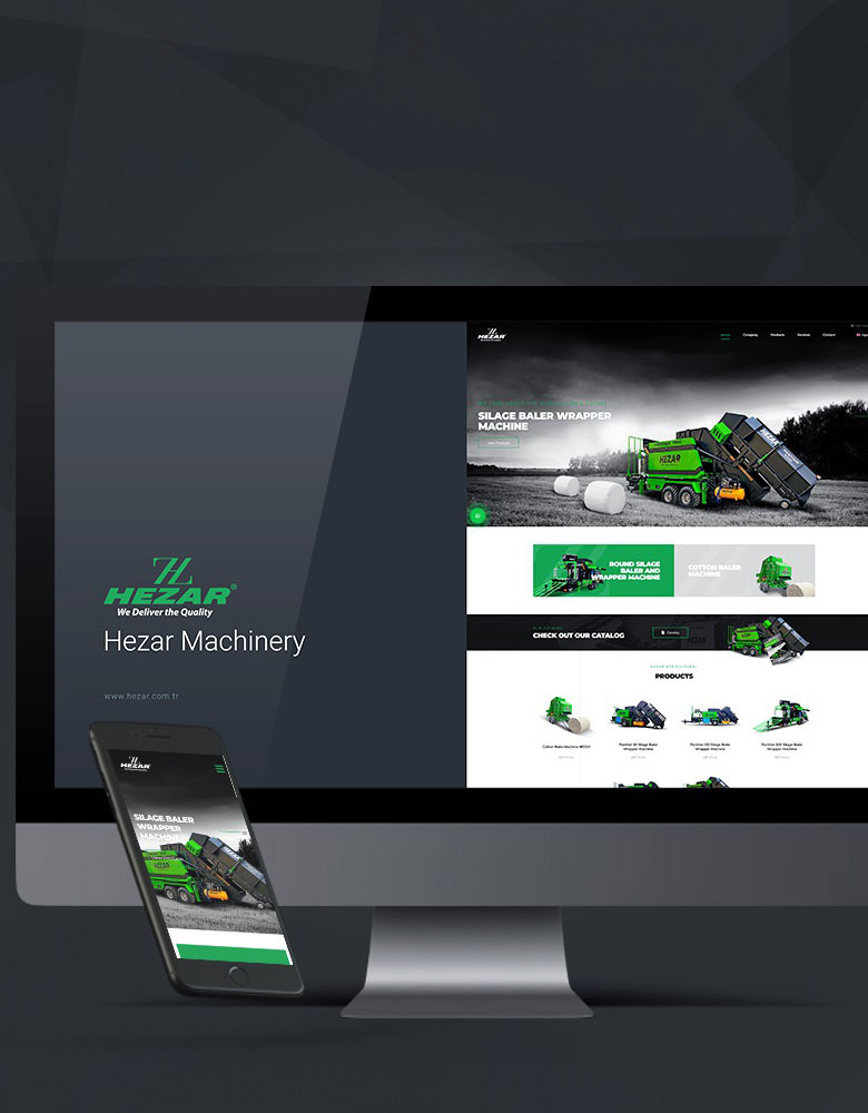 Hezar Machinery - Konya Web Tasarım Web Sitesi