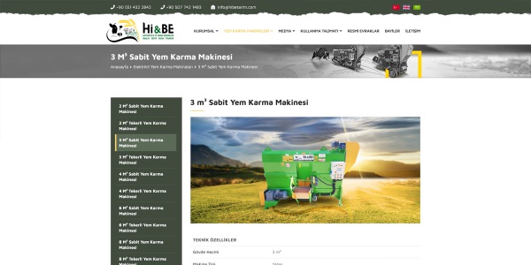 Hibe Tarım - Konya Web Tasarım Web Sitesi