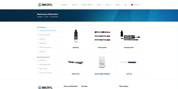 Imicryl Dental - Konya Web Tasarım Web Sitesi