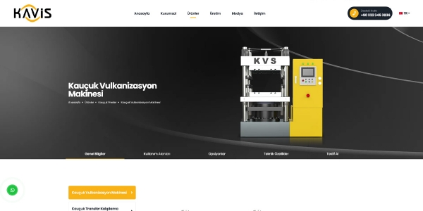 Kavis Kauçuk Üretim Makineleri - Konya Web Tasarım Web Sitesi