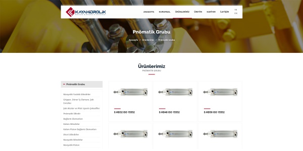 Kaya Hidrolik - Konya Web Tasarım Web Sitesi