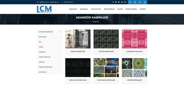 LCM Lift Komponent - Konya Web Tasarım Web Sitesi
