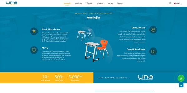 Lina Ofis Mobilyaları - Konya Web Tasarım Web Sitesi