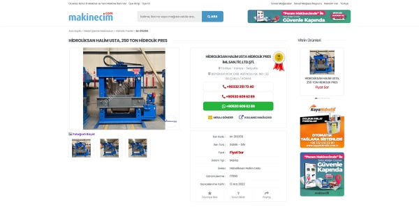 Makinecim - Konya Web Tasarım Web Sitesi