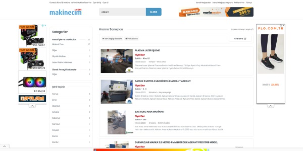 Makinecim - Konya Web Tasarım Web Sitesi