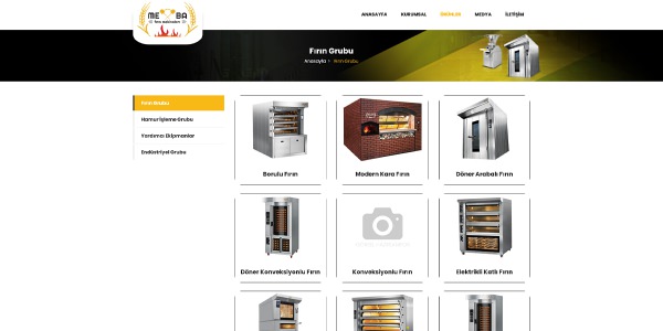 Meba Makina - Konya Web Tasarım Web Sitesi