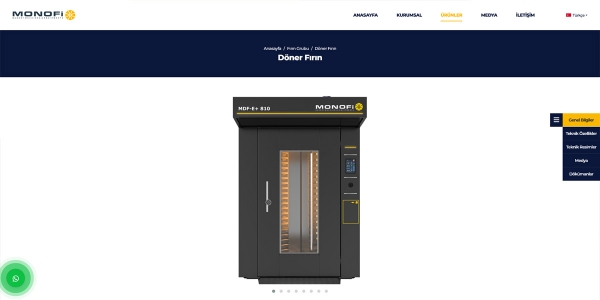Monofi Fırın Makinaları - Konya Web Tasarım Web Sitesi