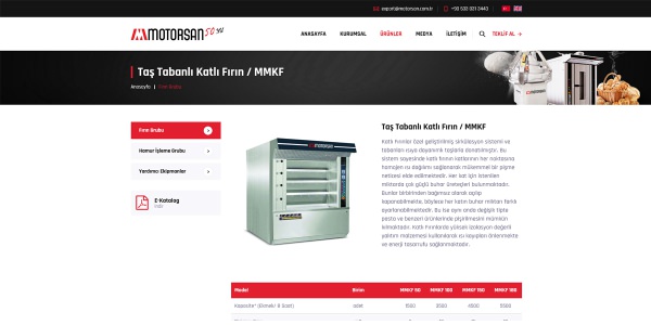 Motorsan Fırın Makineleri - Konya Web Tasarım Web Sitesi