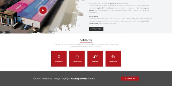 Mubaş Metal - Konya Web Tasarım Web Sitesi