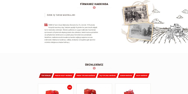 Özeniş Tarım Makinaları - Konya Web Tasarım Web Sitesi