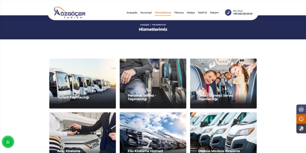Özgöçer Turizm - Konya Web Tasarım Web Sitesi