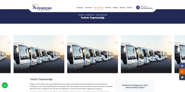 Özgöçer Turizm - Konya Web Tasarım Web Sitesi