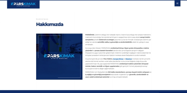 Parskimak Kimya - Konya Web Tasarım Web Sitesi