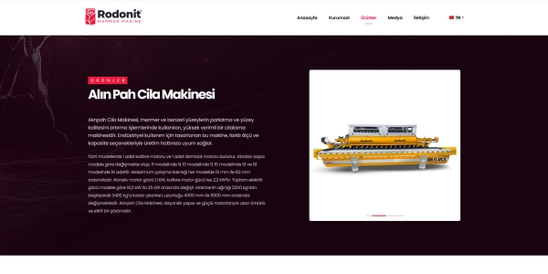 Rodonit Mermer Makinaları - Konya Web Tasarım Web Sitesi