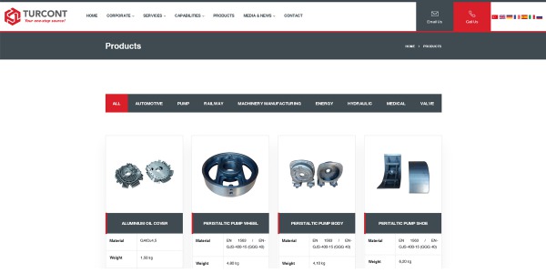 Turcont Cnc Machining - Konya Web Tasarım Web Sitesi